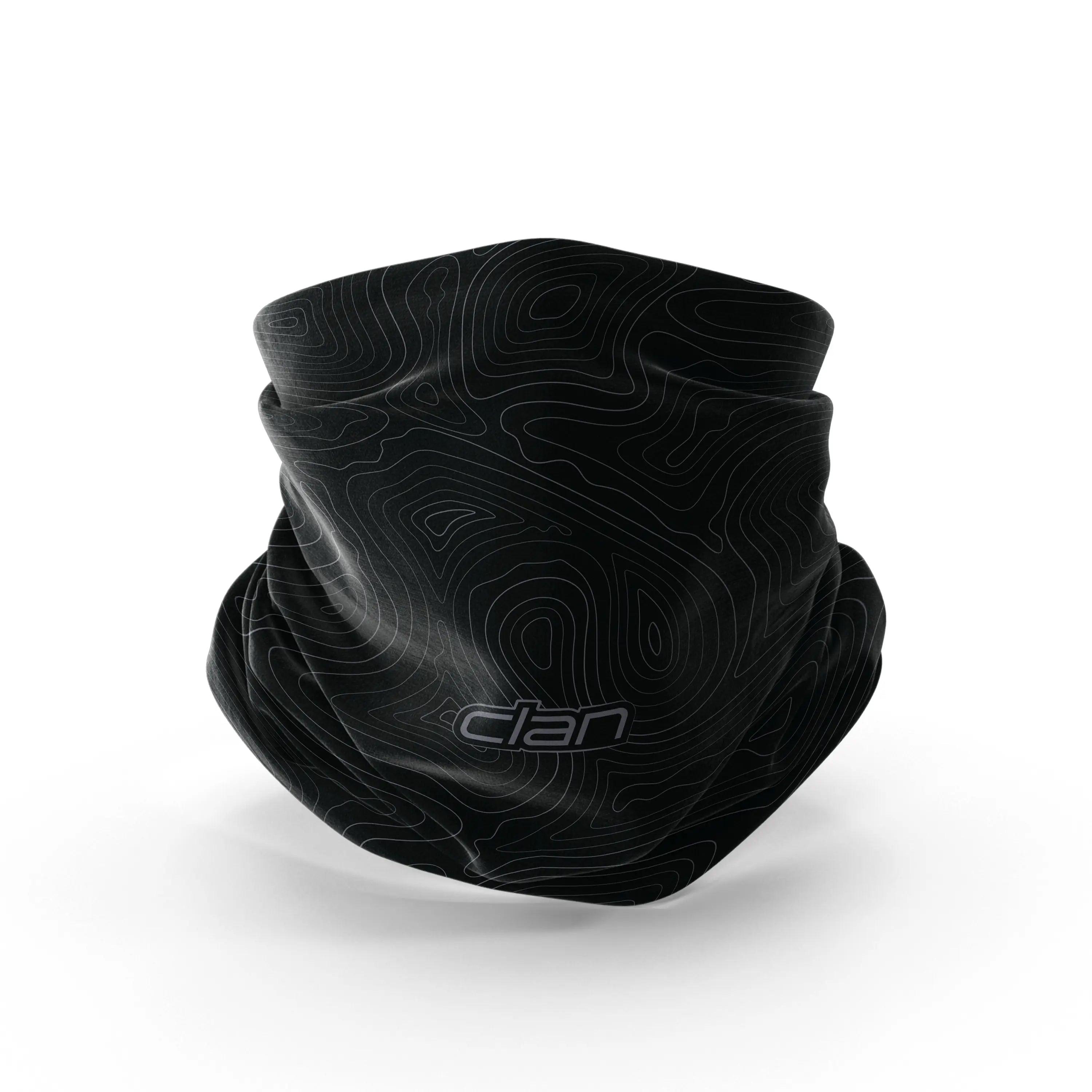 Ice Silk Summer Bandana - Topographic (Grey)