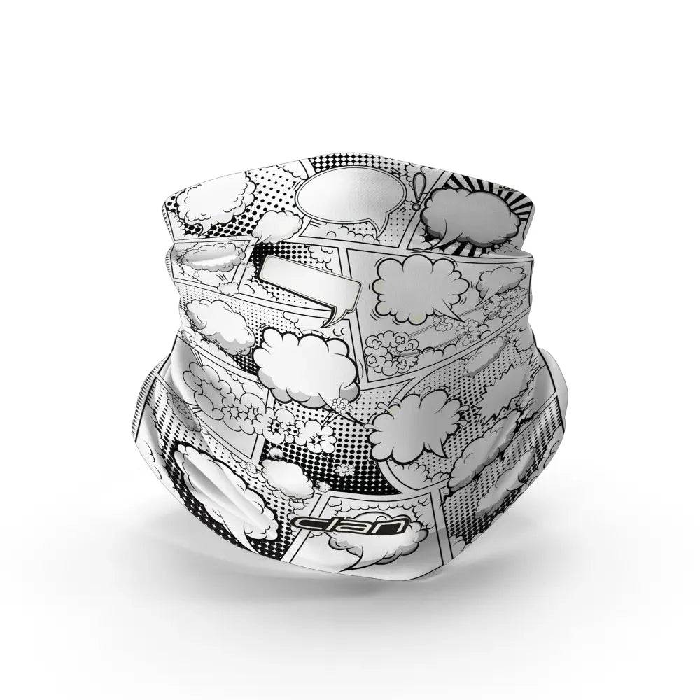 Ice-Silk Biker Bandana Comic (Black)