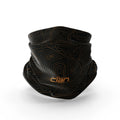 Ice Silk Biker Bandana - Topographic (Orange) — three-quarter product view