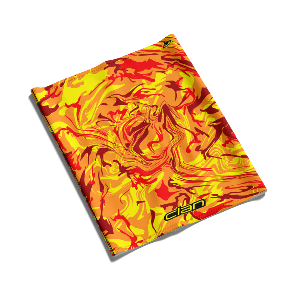 Ice Silk Bandana - Flames (Yellow)