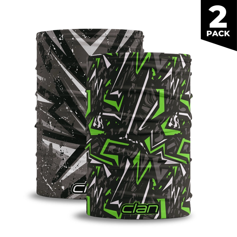 Bandana (2 Pack) - Grey & Green