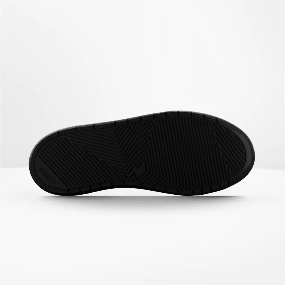 Clan Torque Red motorcycle riding shoe — outsole tread view